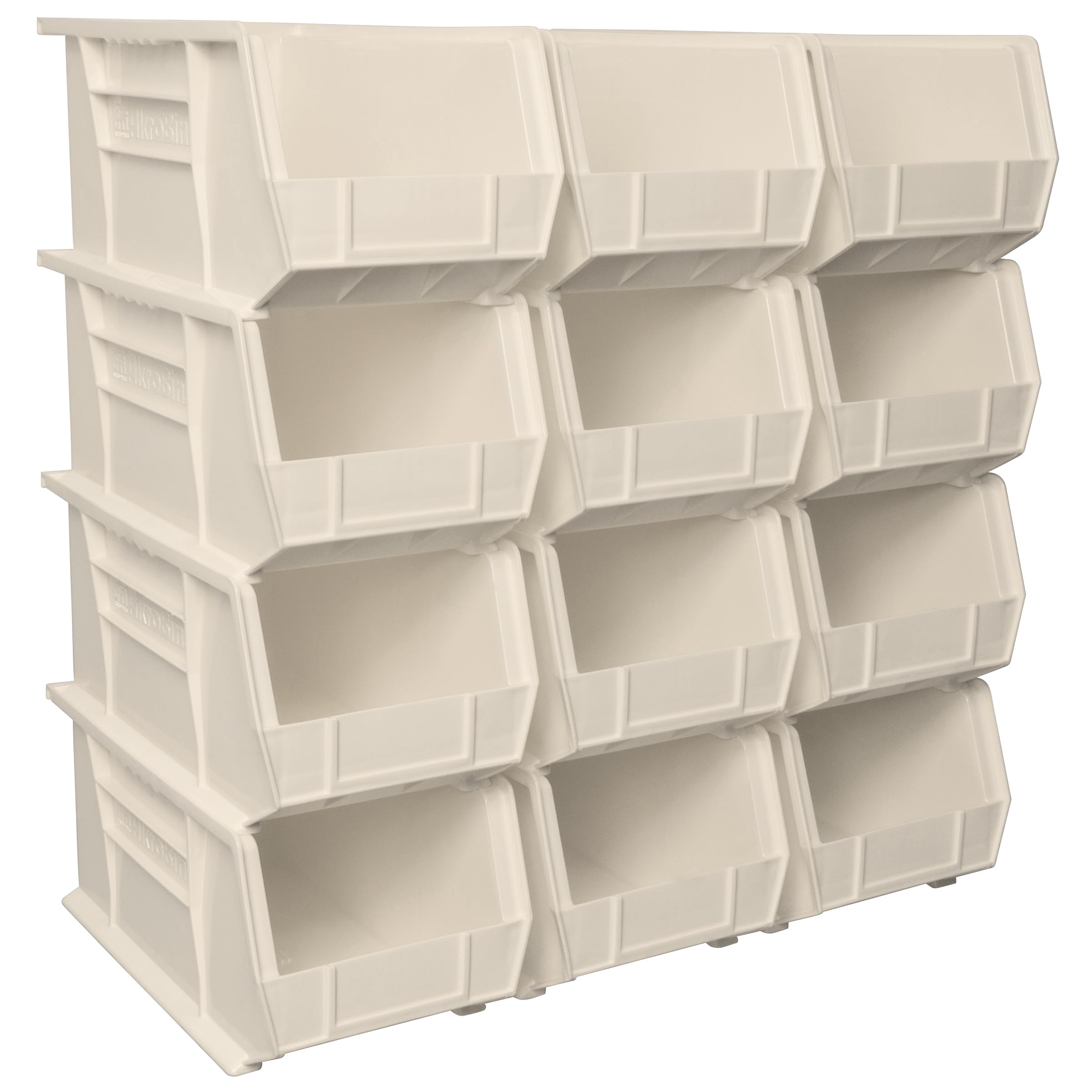 Akro-Mils 30240 Plastic Storage Stacking Hanging Akro Bin, 15-Inch by 8-Inch by 7-Inch, Stone, Case of 12