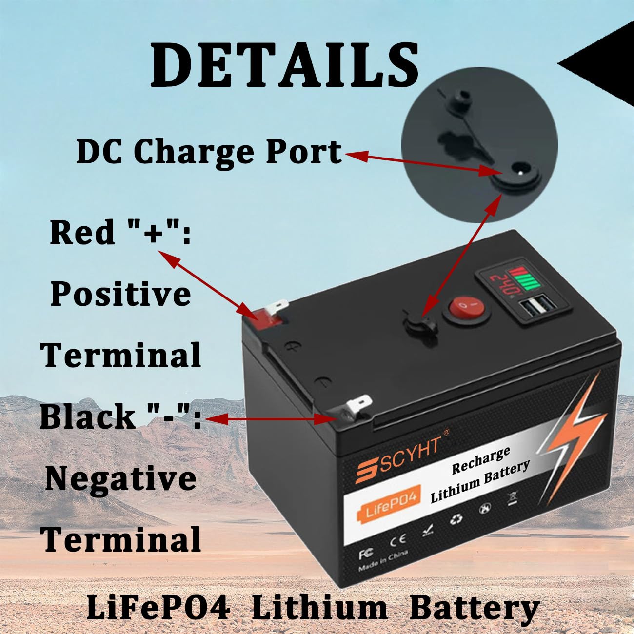 Batteria al litio 24V 10Ah 12Ah Batteria LiFePO4 8Ah Batterie agli ioni di litio 24V Batterie di ricambio per sistemi solari con porta USB per motori da 150W a 300W,24v8ah