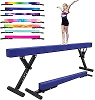 Vista 8 de Viga balana ajustable para niños, haz de gimnasia de 8 pies, haz de piso alto y bajo para todos los niveles de gimnasia, equipo de gimnasia