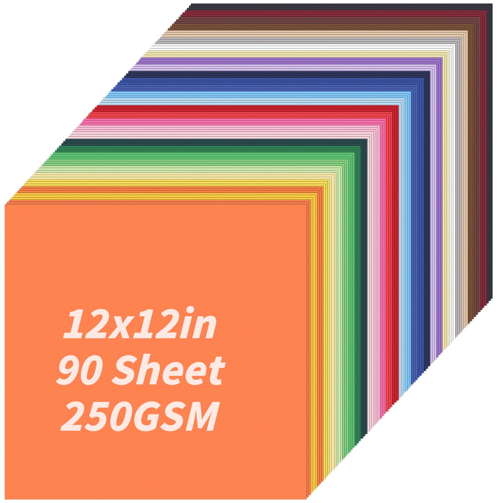50 Colors 200 Pack Cardstock - Bulk Craft Paper -10