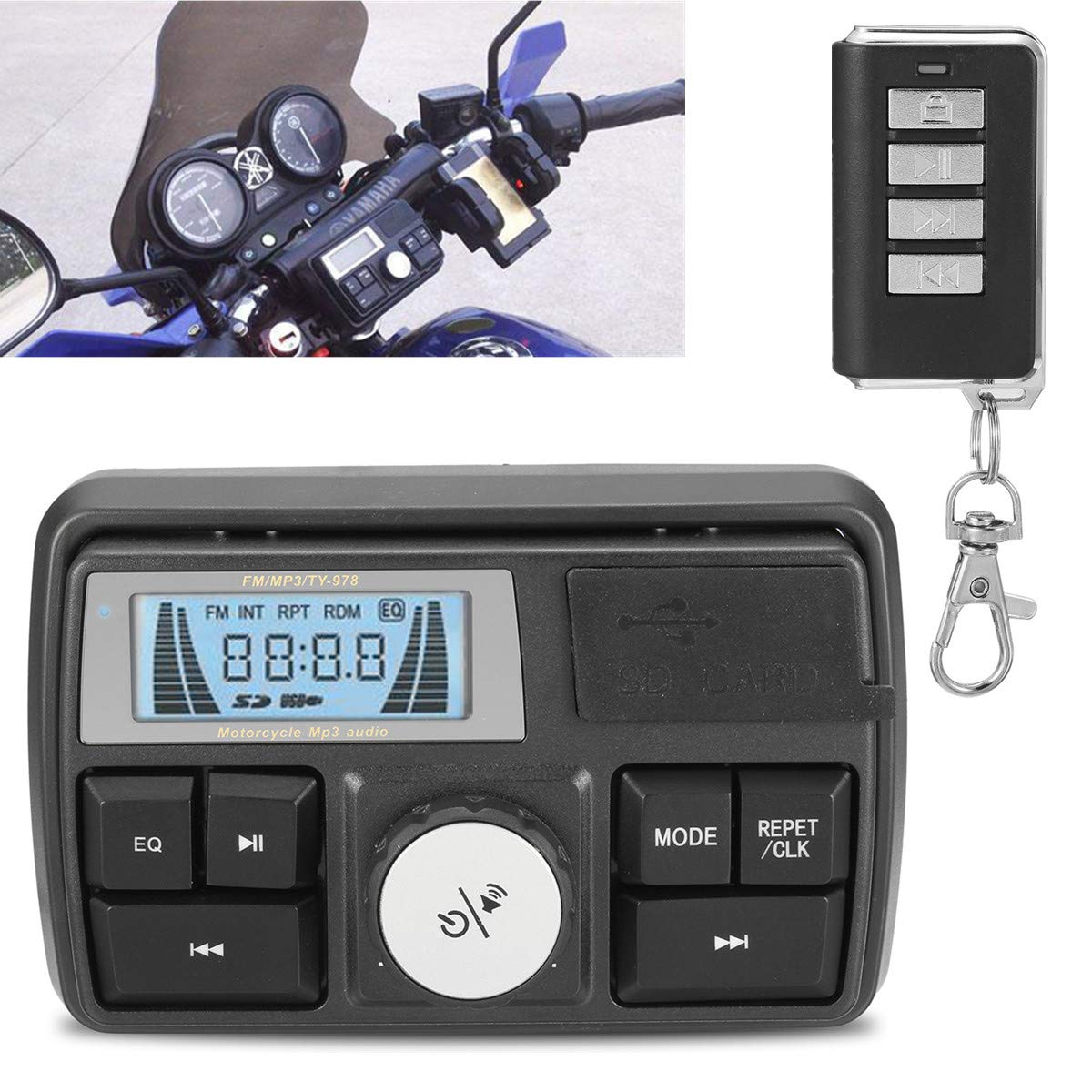 12V Bluetooth impermeabile Anti-Theft altoparlante moto audio FM MP3 Sound Player System