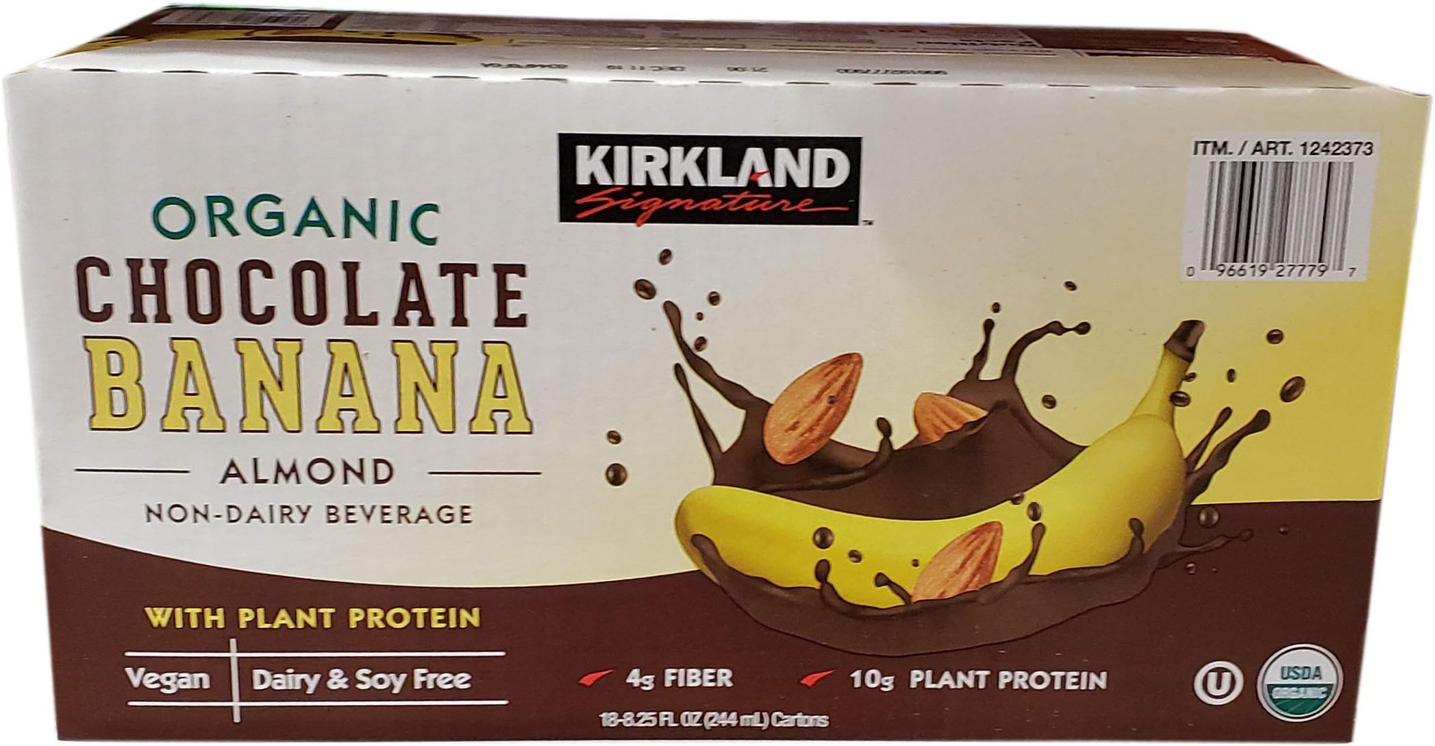 Kirkland Signature Organic Chocolate Banana Almond 18/8.25 Oz Net Wt 148.5 Oz,, ()