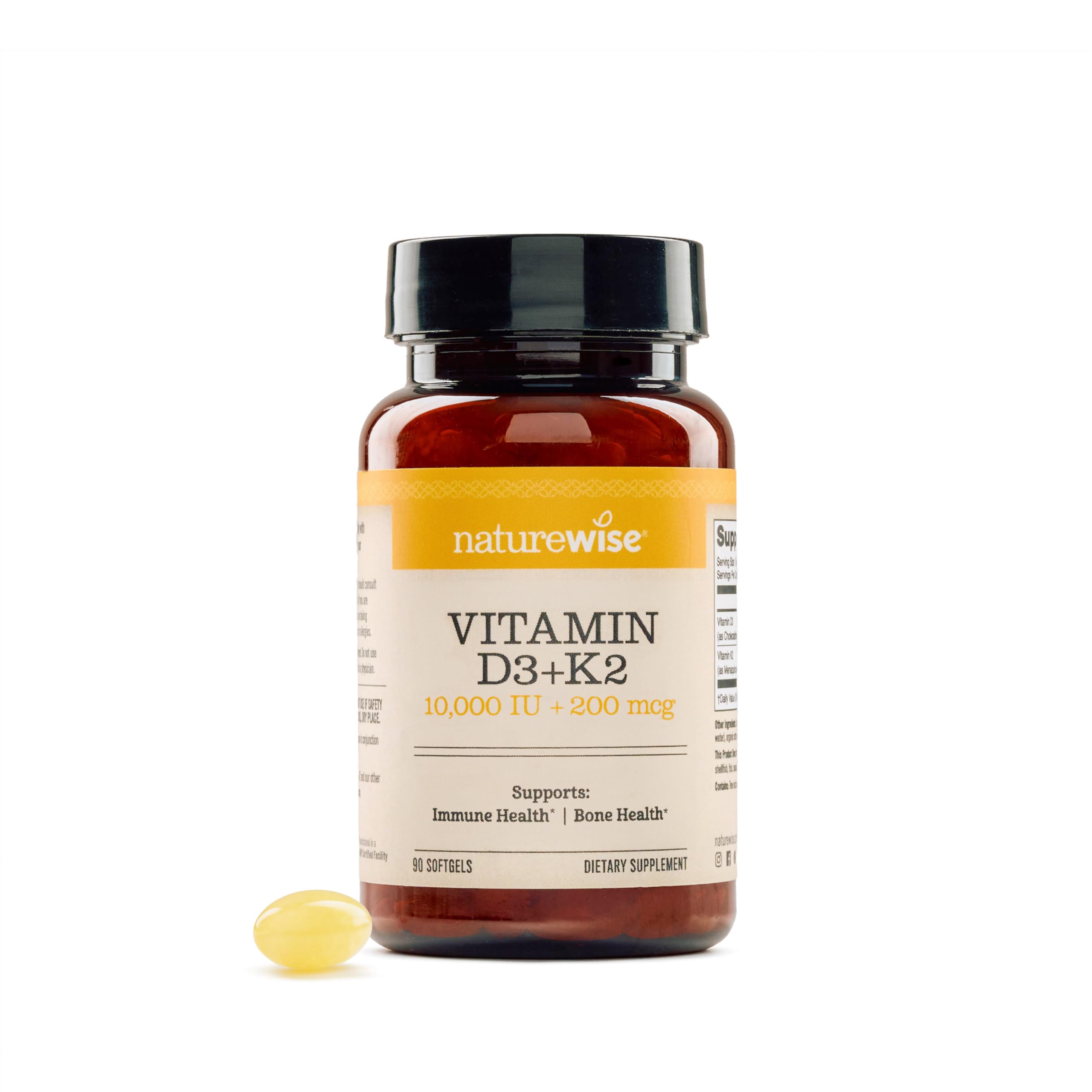NatureWise Vitamin D3 1000IU + K2 MK-7 100mcg Supplement, 90 Softgels — Amazon image 19