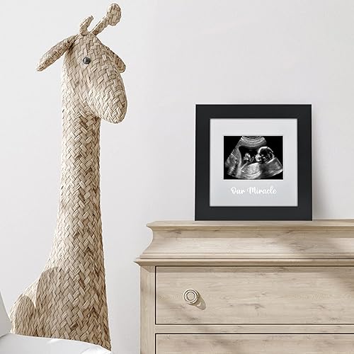 Miniatura 6 de Americanflat Sonogram - Marco de fotos con vidrio inastillable, marco de ultrasonido de 7 x 7 pulgadas para ecografías de 3 x 4 con alfombrillas