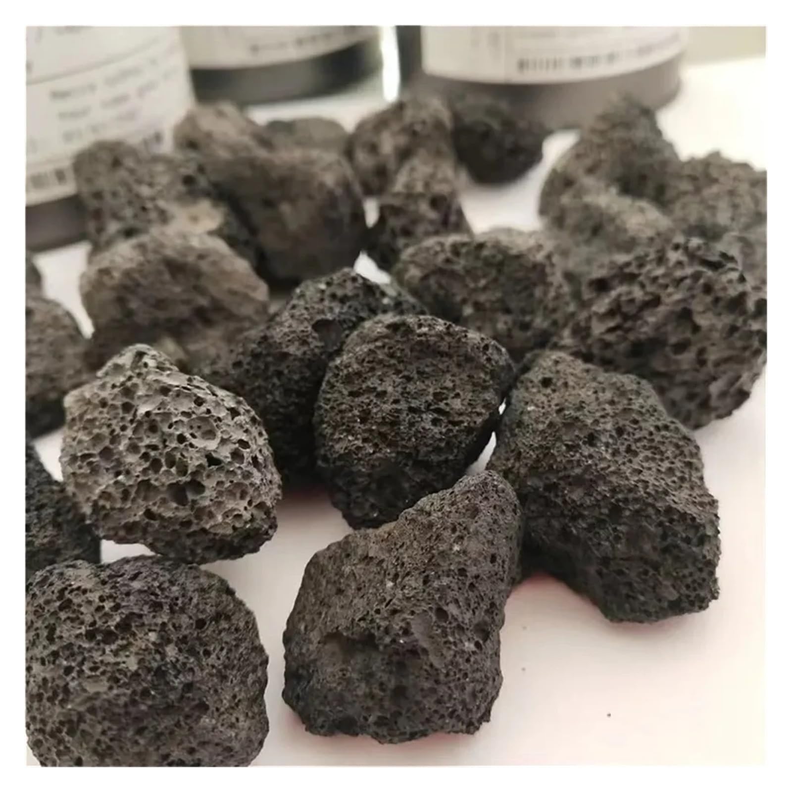 Maceta de Piedra volcánica porosa de 500 g y 3-6 cm for pecera, decoración de Acuario Cristal Natural en Bruto