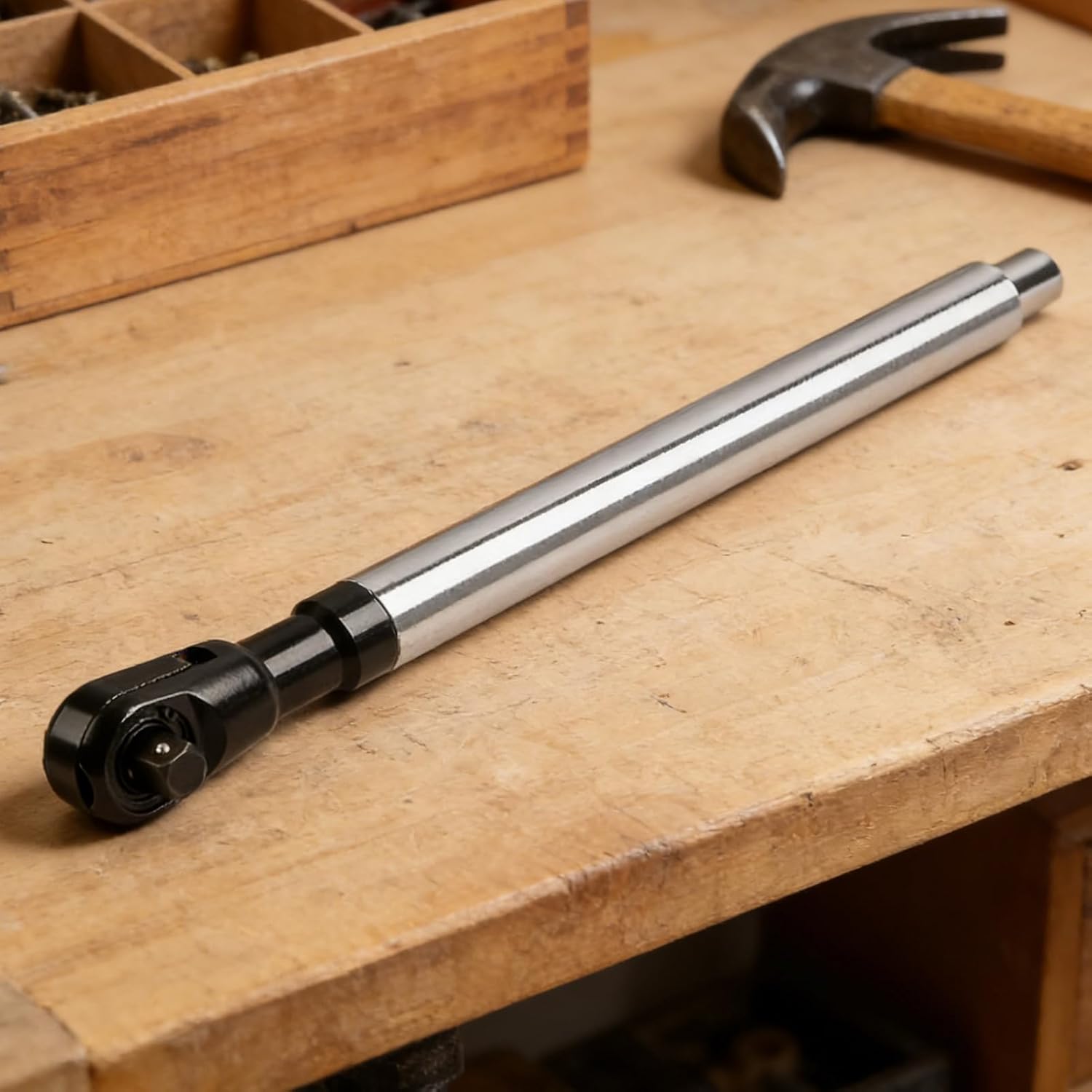 Offset Extension Ratchet | 1/2 Inch Extended Torque Ratchet Socket | Heavy Duty Offset Extension Wrench - for Automotive Garage Workshop Home Repair Shop Tight Space Engine Bike Motorcycle Truck