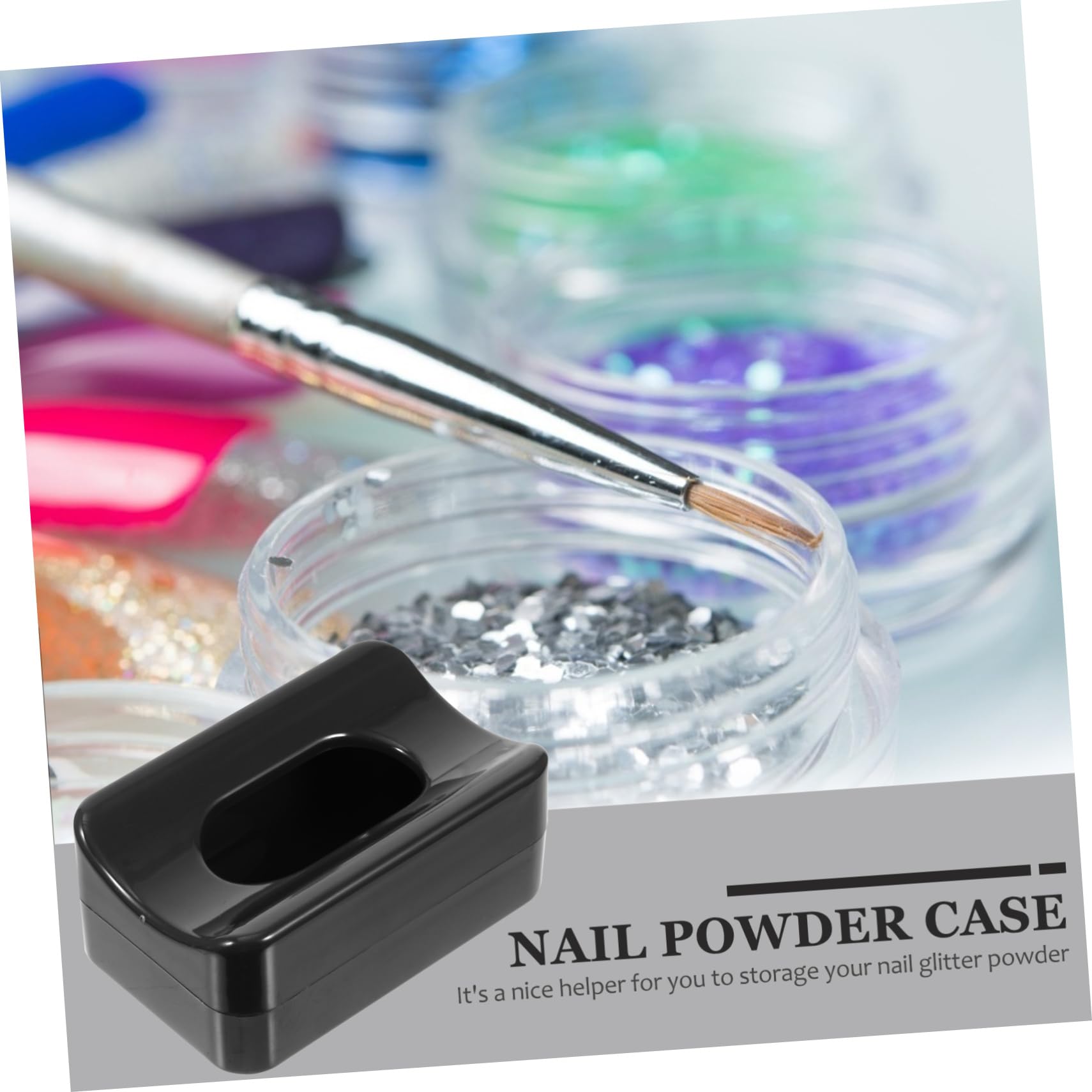 Mikinona Nail Container Nail Art Supply Box Nail Salon Storage Plastic Manicure Box