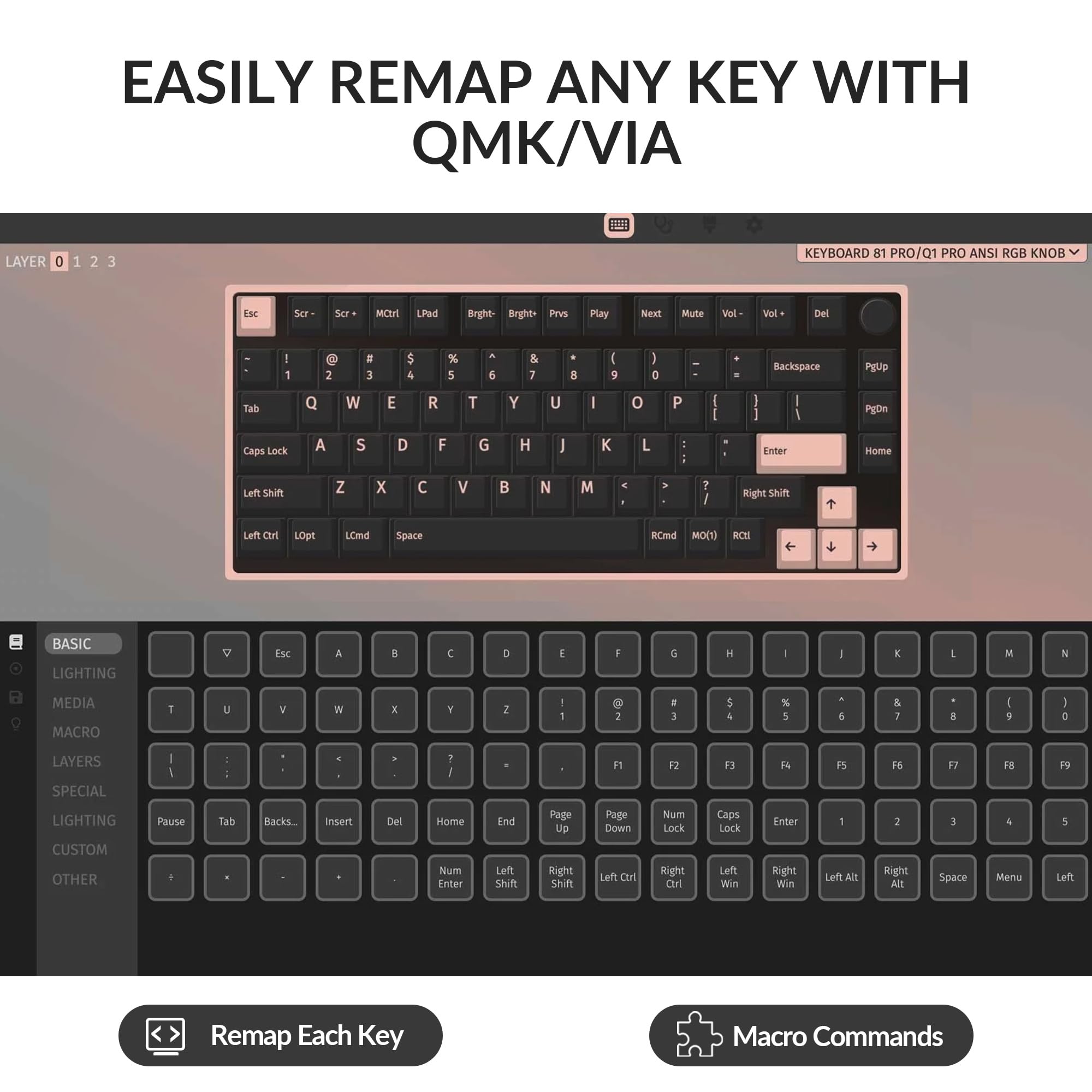 Amazon.com: 81 Pro Full Metal Custom Mechanical Keyboard