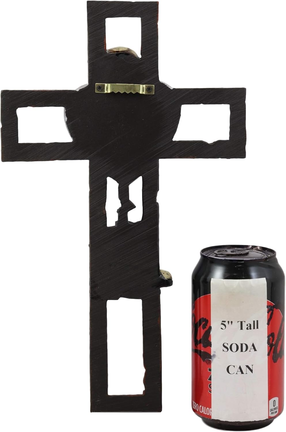 Ebros Gift Rustic Western USA Flag Military Patriotic Fallen Soldier Memorial Wall Cross Decor Plaque Vintage Design Hanging Sculpture 11.75" High Catholic Christian Accent Decorative Crosses