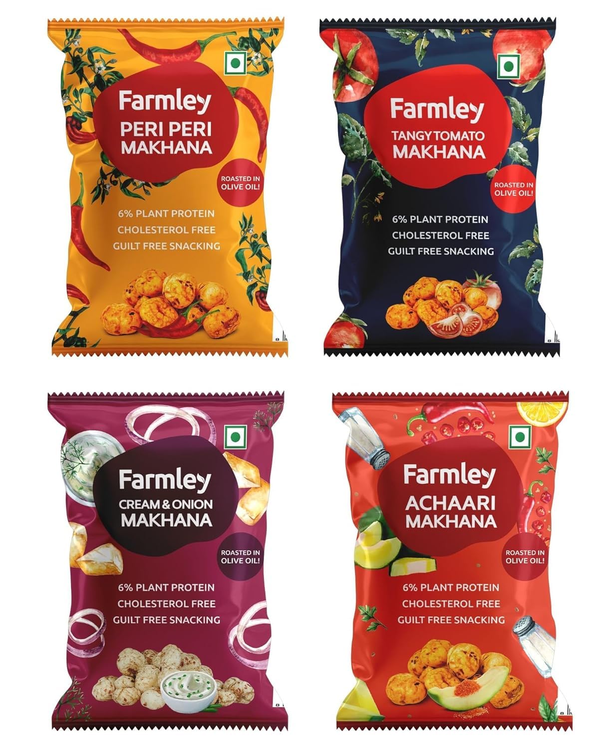 See full amazon price history chart for Farmley Roasted Makhana I 204 gram I Peri Peri, Tangy Tomato, Cream & Onion, Achaari (51g each, Pack of 4) | Healthy Makhana Roasted In Olive Oil Snacks (Combo Of 4) Farmley Roasted Makhana I 204 gram I Peri Peri, Tangy Tomato, Cream & Onion, Achaari (51g each, Pack of 4) | Healthy Makhana Roasted In Olive Oil Snacks (Combo Of 4) (B0CYWN7LG7) Amazon Price History, Amazon Price Tracker