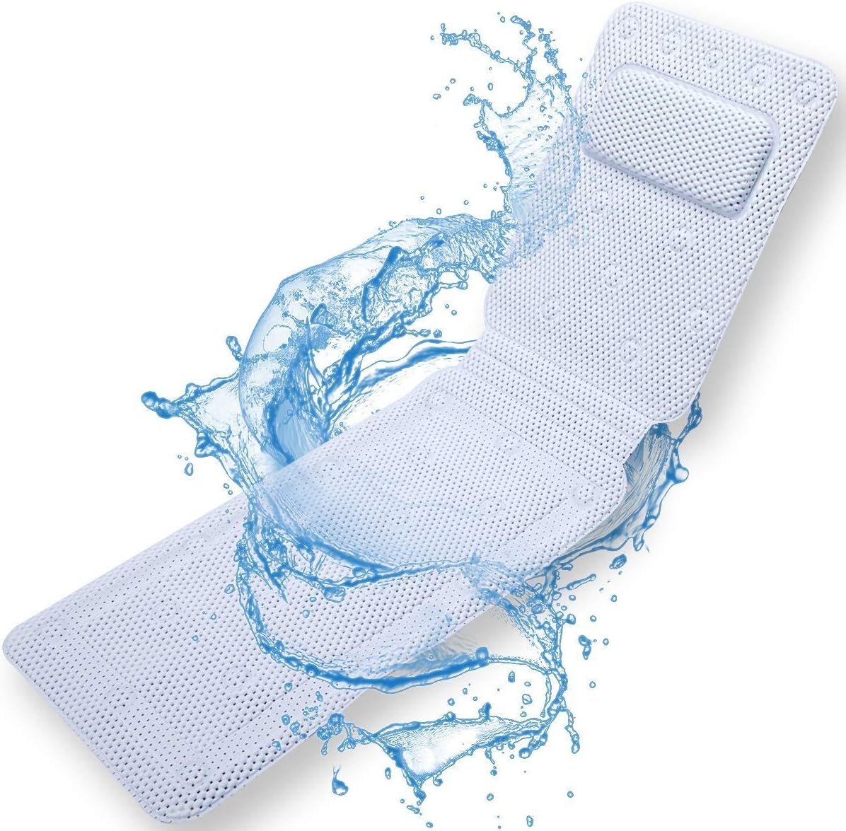 EVAHOM Bath Pillow,Bath Pillow Full Body Spa Bath Mattress Cushion Pillow Bathtub Cushion Mattress Soft Quilted Bathtub Mat With Breathable.(49X14inch/125 X36CM)