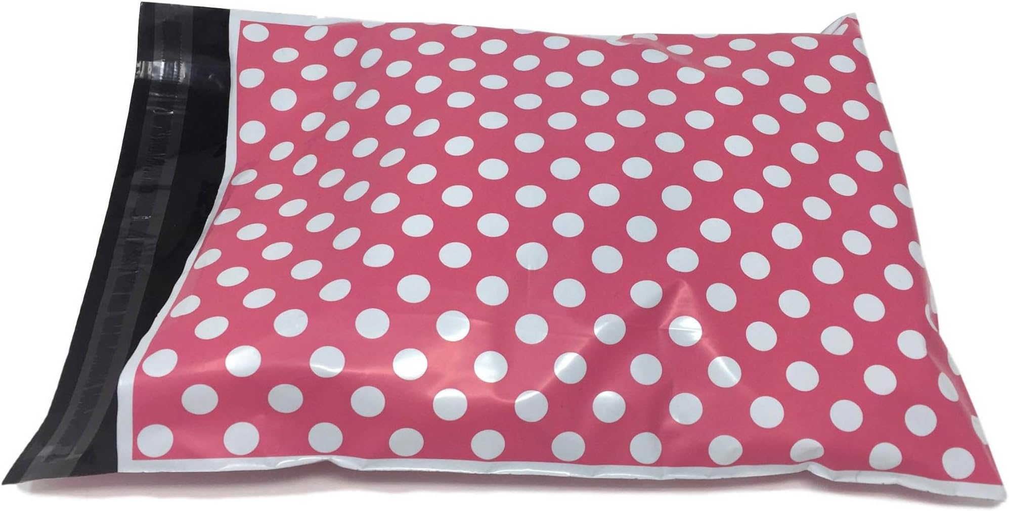 Shop4Mailers 10 x 13 Pink Polka Dot Poly Bag Mailer Envelopes 2 Mil (100 Pack)