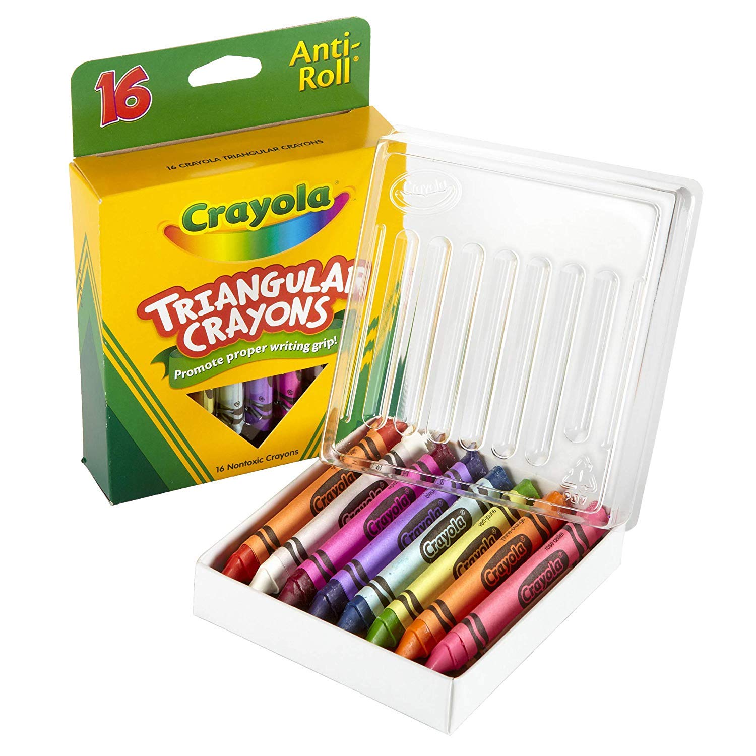 16 Pack CRAYOLA LLC FORMERLY BINNEY & SMITH CRAYOLA TRIANGULAR CRAYONS 16 COUNT