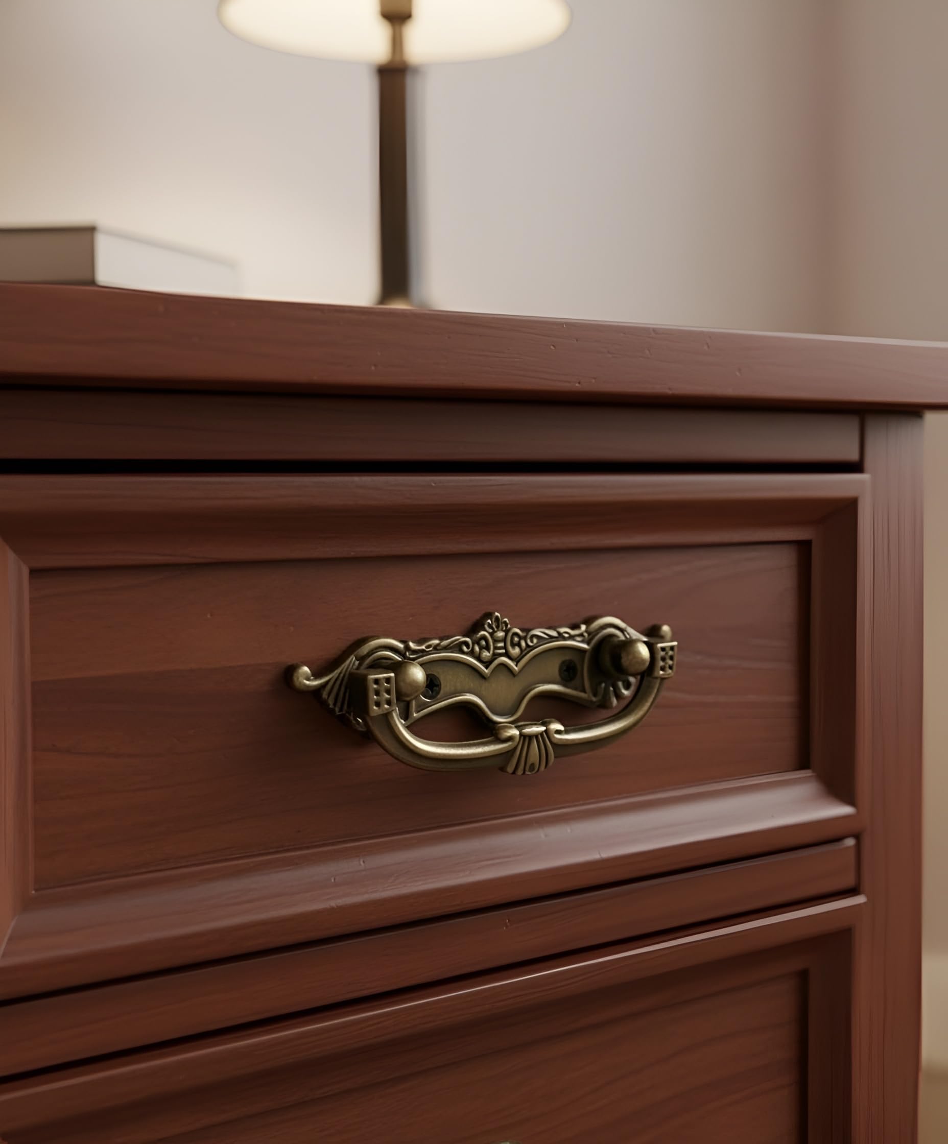 Techlife's(Set of 1)Brass Unique Design Antique Finish Cabinet Door/Drawer/Dresser/Wardrobe Pull Handle