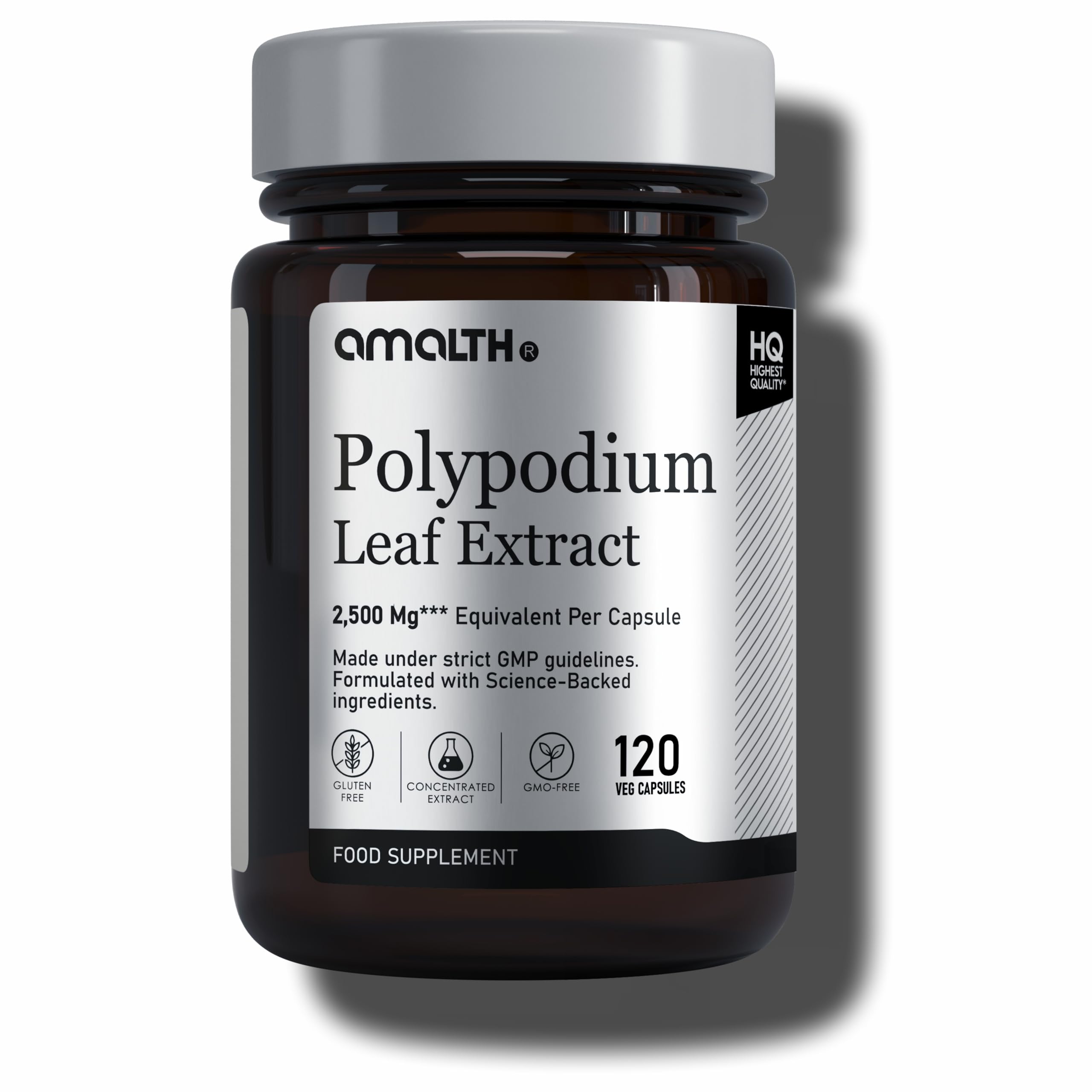 Amalth Polypodium Leucotomos Extract 240mg Per Day –Supports Natural Healthy Skin Care -Antioxidant Supplements -120 Capsules (Vegetarian, Non-GMO & Gluten Free)