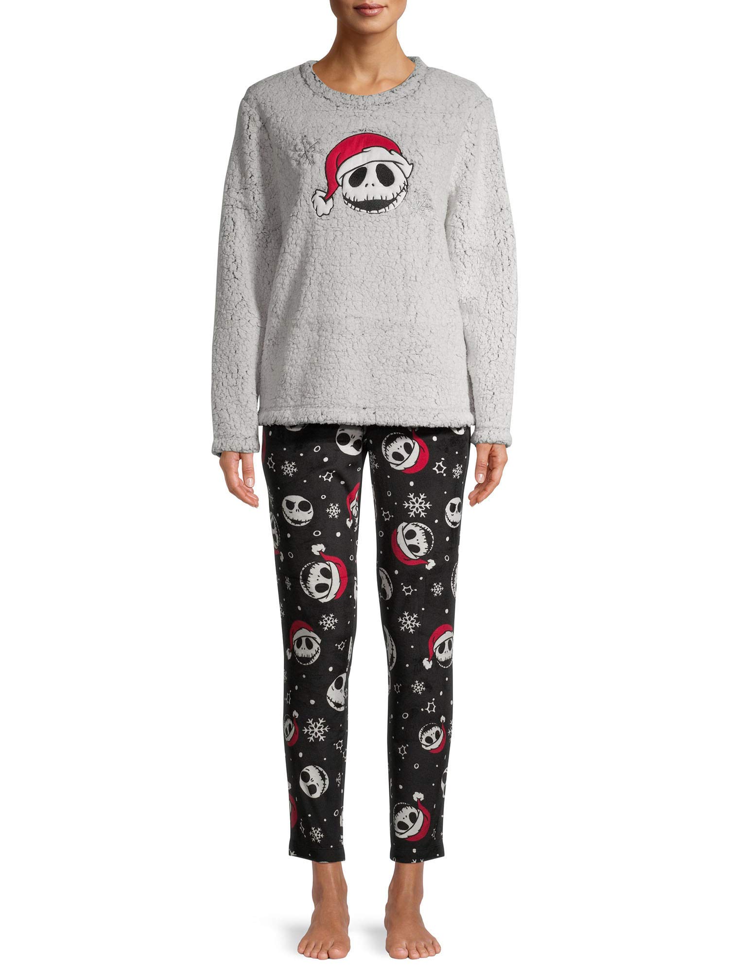 Women's Nightmare Before Christmas Jack Skellington Plush Pajama Set - 2-Piece Disney PJs - View #9