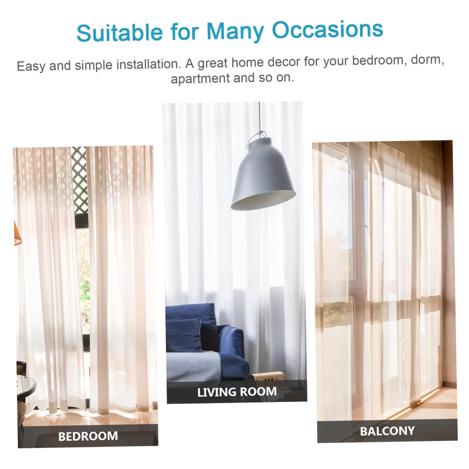BESTYASH 2pcs Tête Décorative de Rideau en Fer et Cristal pour Barre à Rideaux, Design Élégant et Fonction Décoration Intérieure, pour Chambre et Maison