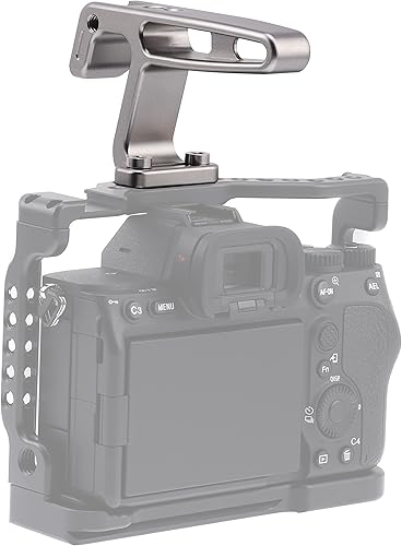 Miniatura 5 de FOTGA Estabilizador de mango superior de 4.2 pulgadas con doble montaje de tornillo de 14 "-20 para Canon Nikon Sony DSLR cámara sin espejo jaula