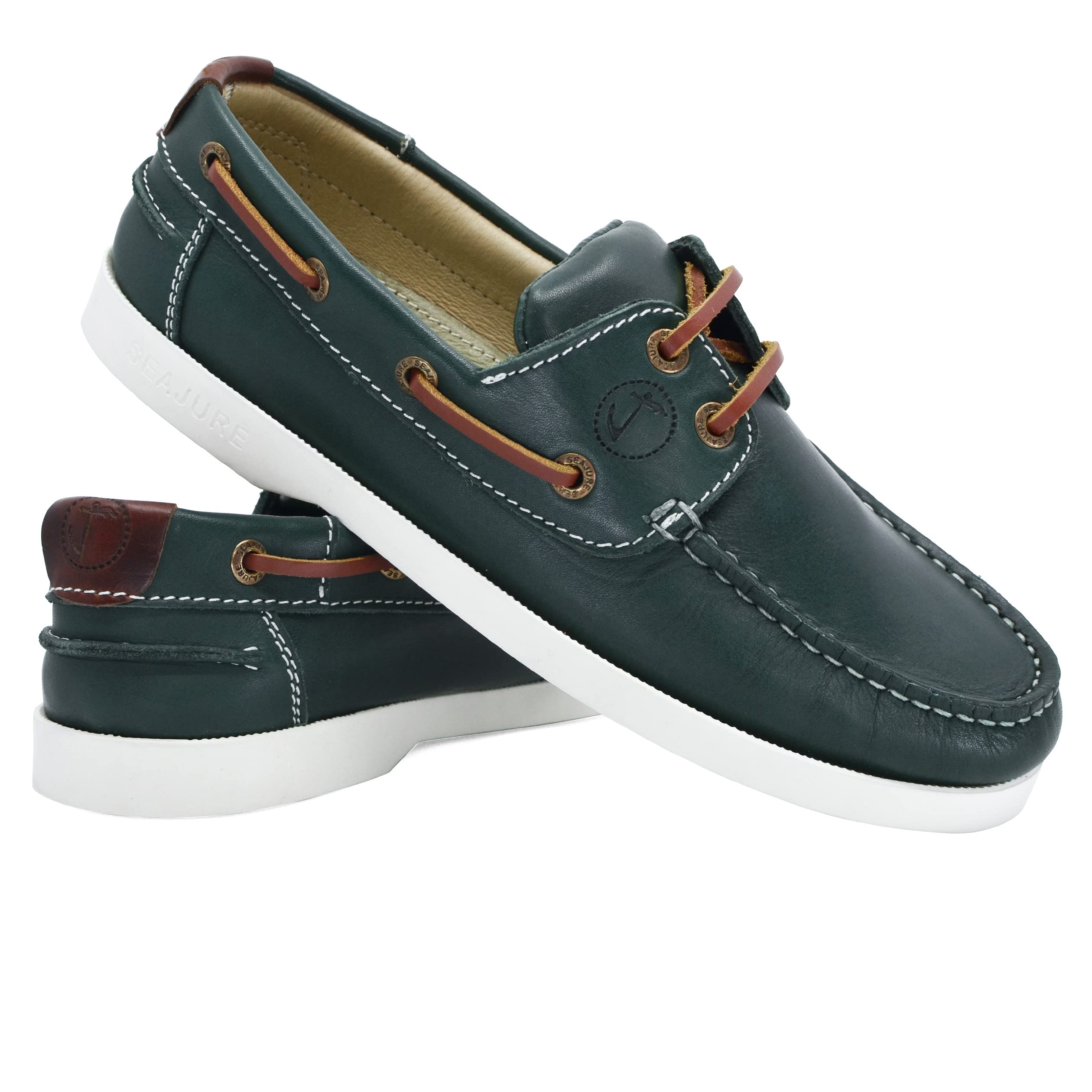 Seajure Zapatos Náuticos de Mujer Matira Cuero Verde