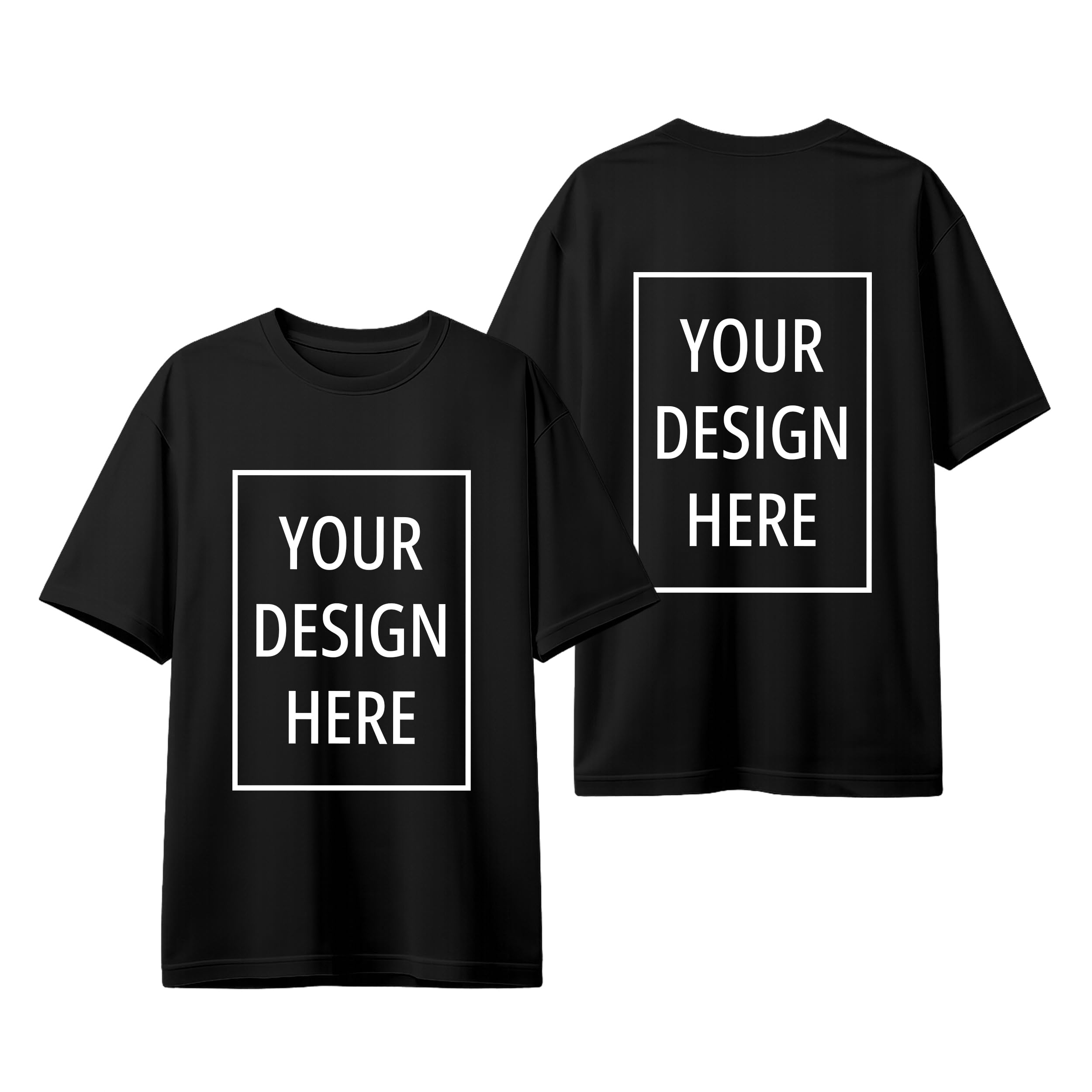 peppyzone Customised Oversized Tshirt for Men | Personalized Printed Over Sized T Shirt for Man | Custom Name Photo Back Print Baggy Drop Shoulder Men T-Shirts-picture-21