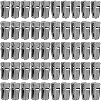 Vista 8 de Blcculi 50 clips de plástico para colgar bebés, agarre fuerte para perchas delgadas y de terciopelo (blanco)