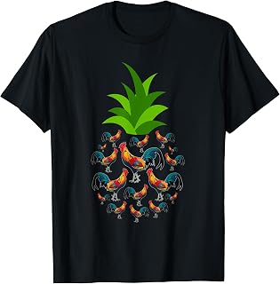 Hawaiian Pineapple Chickens Tropical Kauai Hawaii Chicken T-Shirt