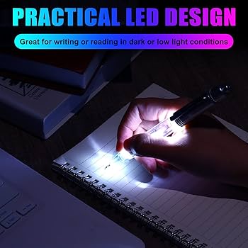 Amazon | 32本パック ライト付き先端ペン LEDペン 0.7mm