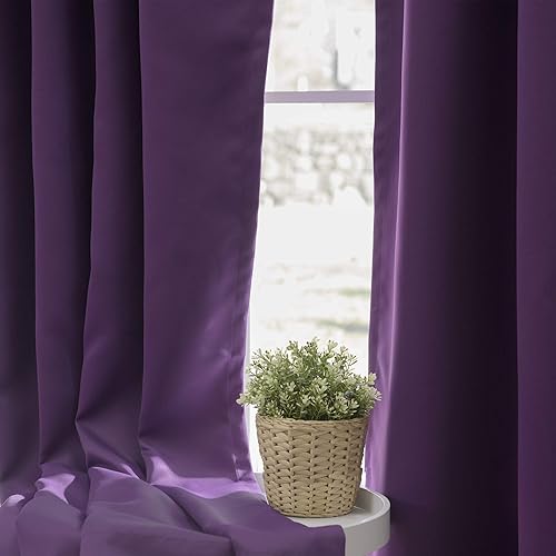 Miniatura 3 de Best Home Fashion Cortinas opacas aisladas térmicamente - Parte superior del ojal de bronce antiguo - 52" de ancho x 84" Largo - (Juego de 2 Paneles)