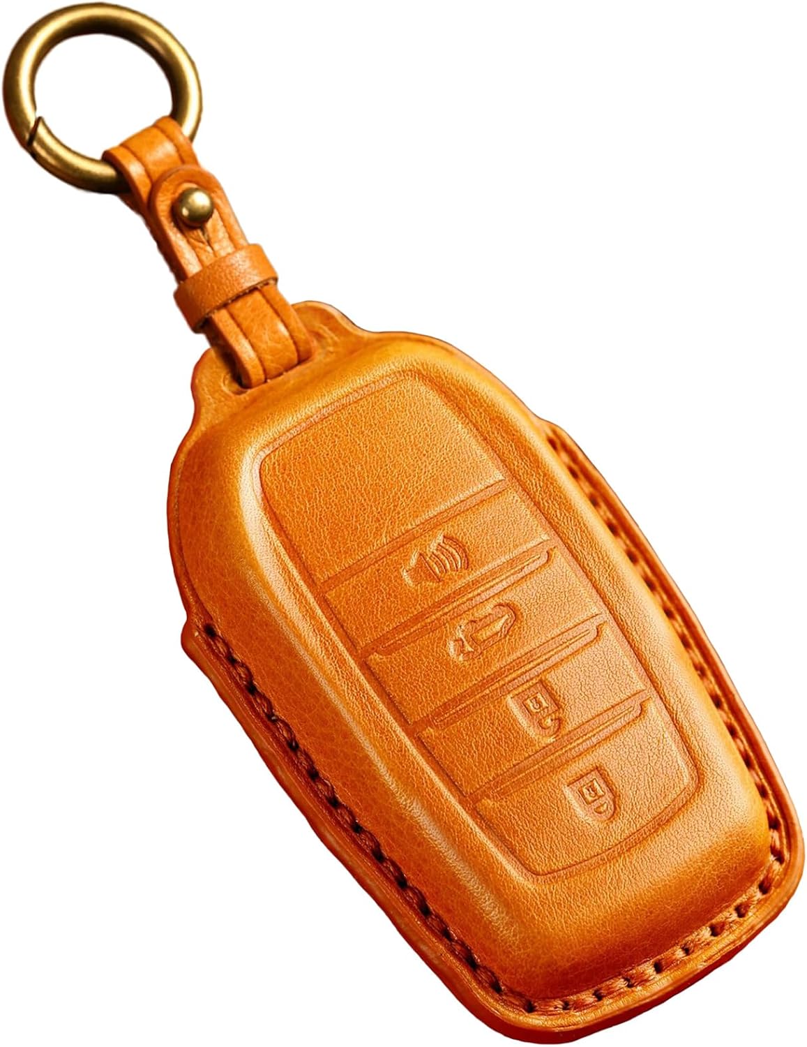BXQATMB For Toyota Key Fob Cover With Leather Zinc Alloy Keychains,for 2022-2025 Toyota Tundra, For 2023-2025 Sequoia,for Camry 2025, For 2024 Grand Highlander,for 2024 Tacoma (Square Buckle-Black - View #3