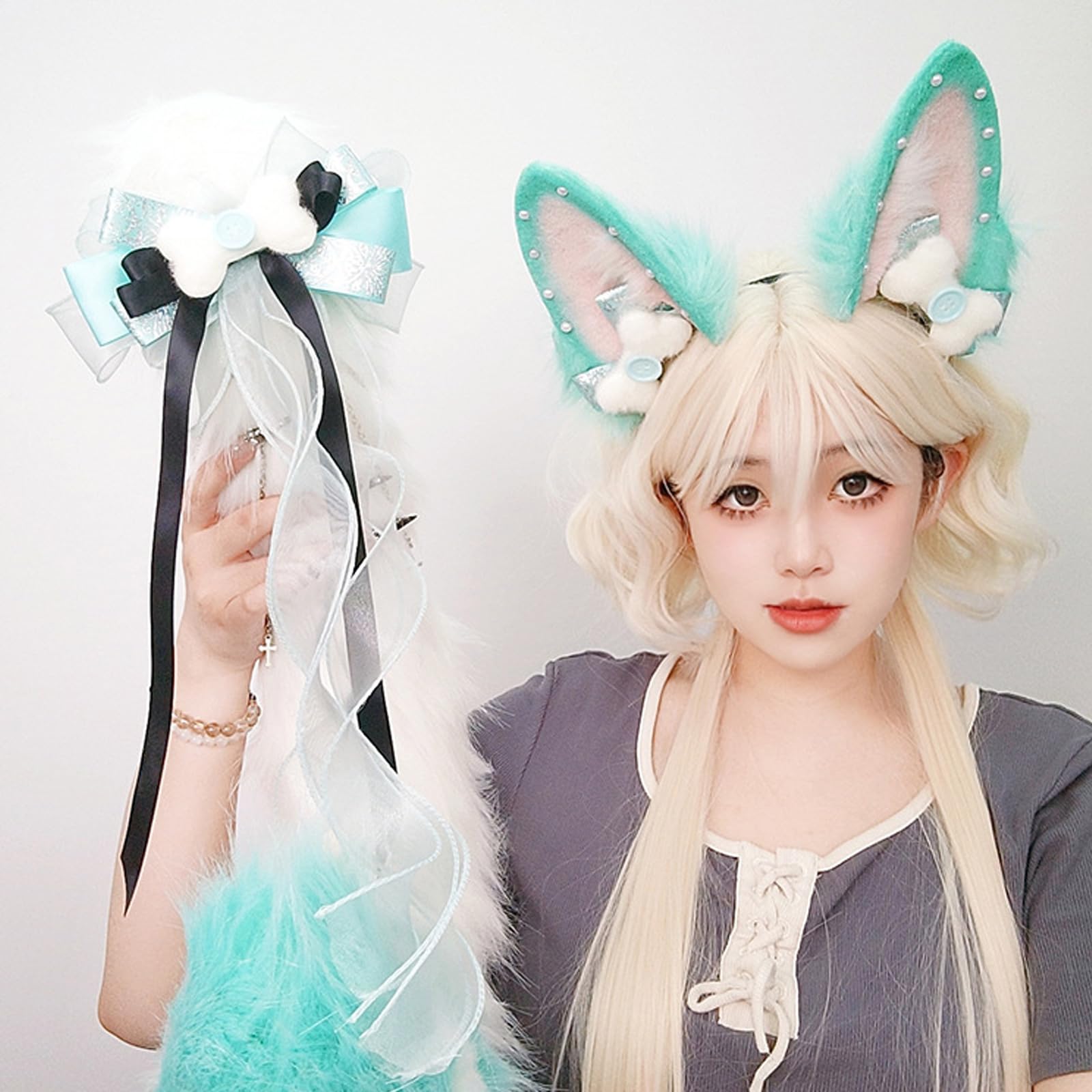 Zorros accesorios de disfraces zorros orejas diadema patas guantes cola cosplay disfraces de animales disfraces disfraces orejas diadema patas guantes cola disfraz animal accesorios
