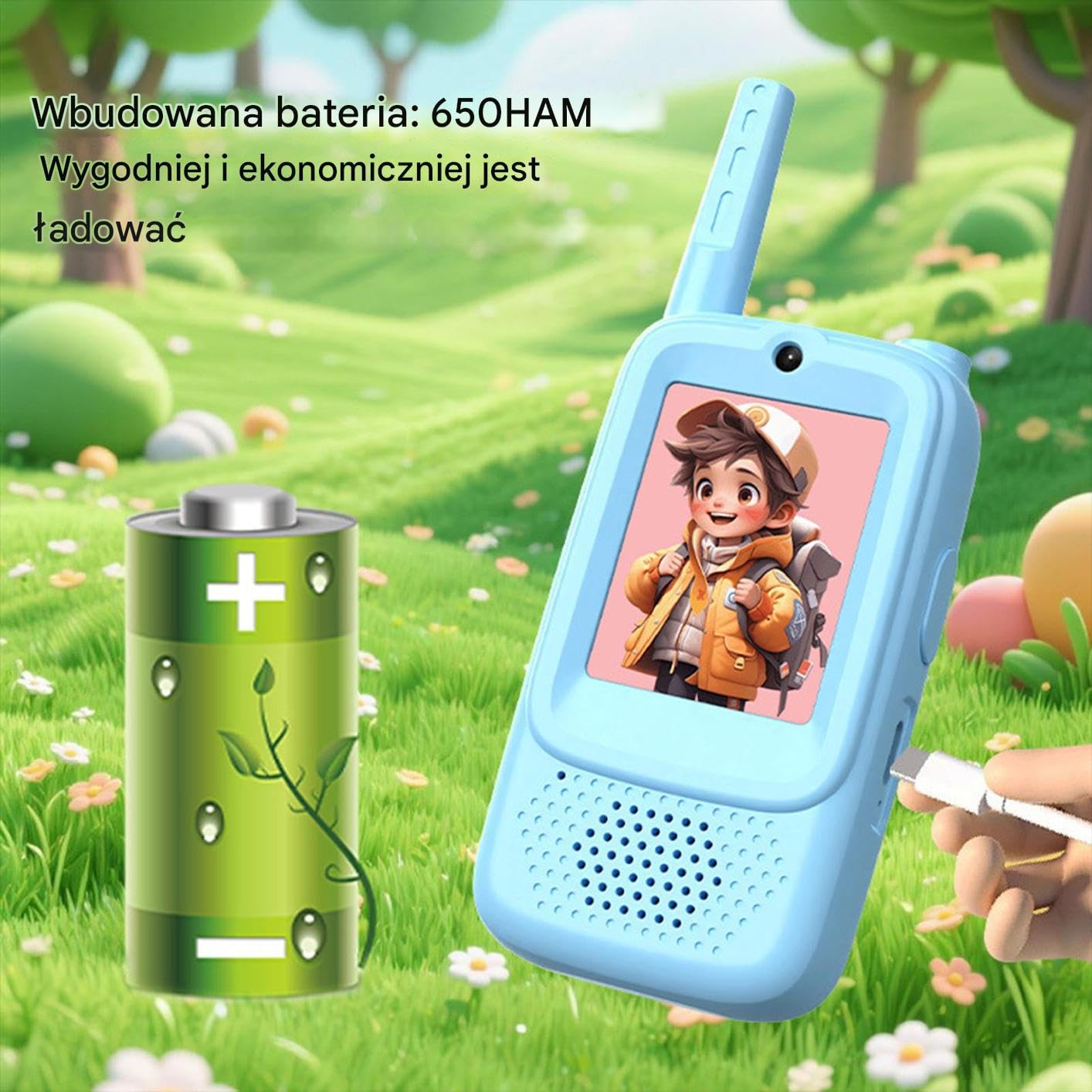 Talkie Walkie dla Dzieci 2 Sztuki Radio Talkie z 4 Zmieniaczami Głosu i
