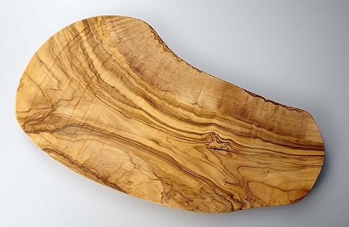 Miniatura 5 de Naturally Med - Tabla de cortar de madera de olivo/tabla de quesos - 14 pulgadas. Tabla de madera de olivo para queso, corte, cocina, embutidos.