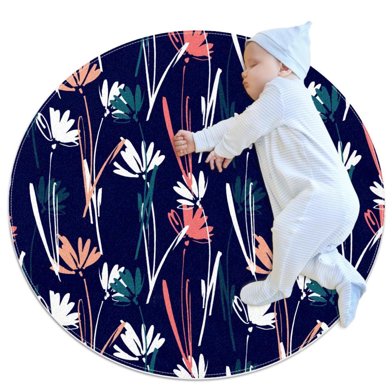 Tapis de salle de bain anti-glisse rond de 1m pour réchauffer vos sols nus
