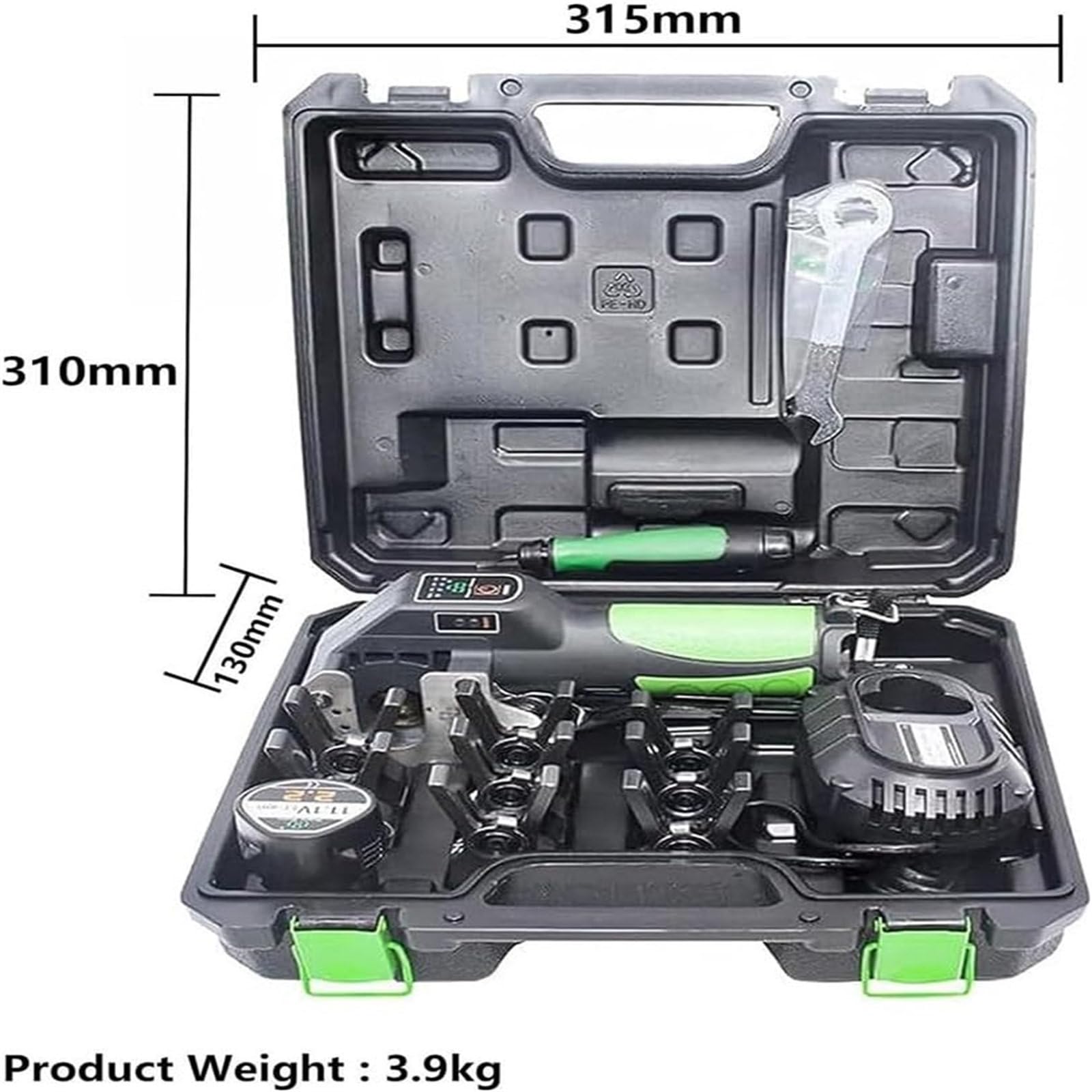 Kit de Abocardador Electrico para Tubo de Cobre 0.25 a 0.75 Pulgadas, Herramienta de Abocardado sin Cable para HVAC y Refrigeracion, Expansor Automatico con Bateria de Litio(E900AM)