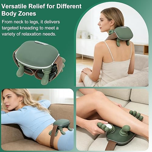 Vista 7 de Bionic - Masajeador de cuello y espalda, masajeador shiatsu calentado de 2 niveles, masaje de amasamiento de tejido profundo 4D, masaje de manos