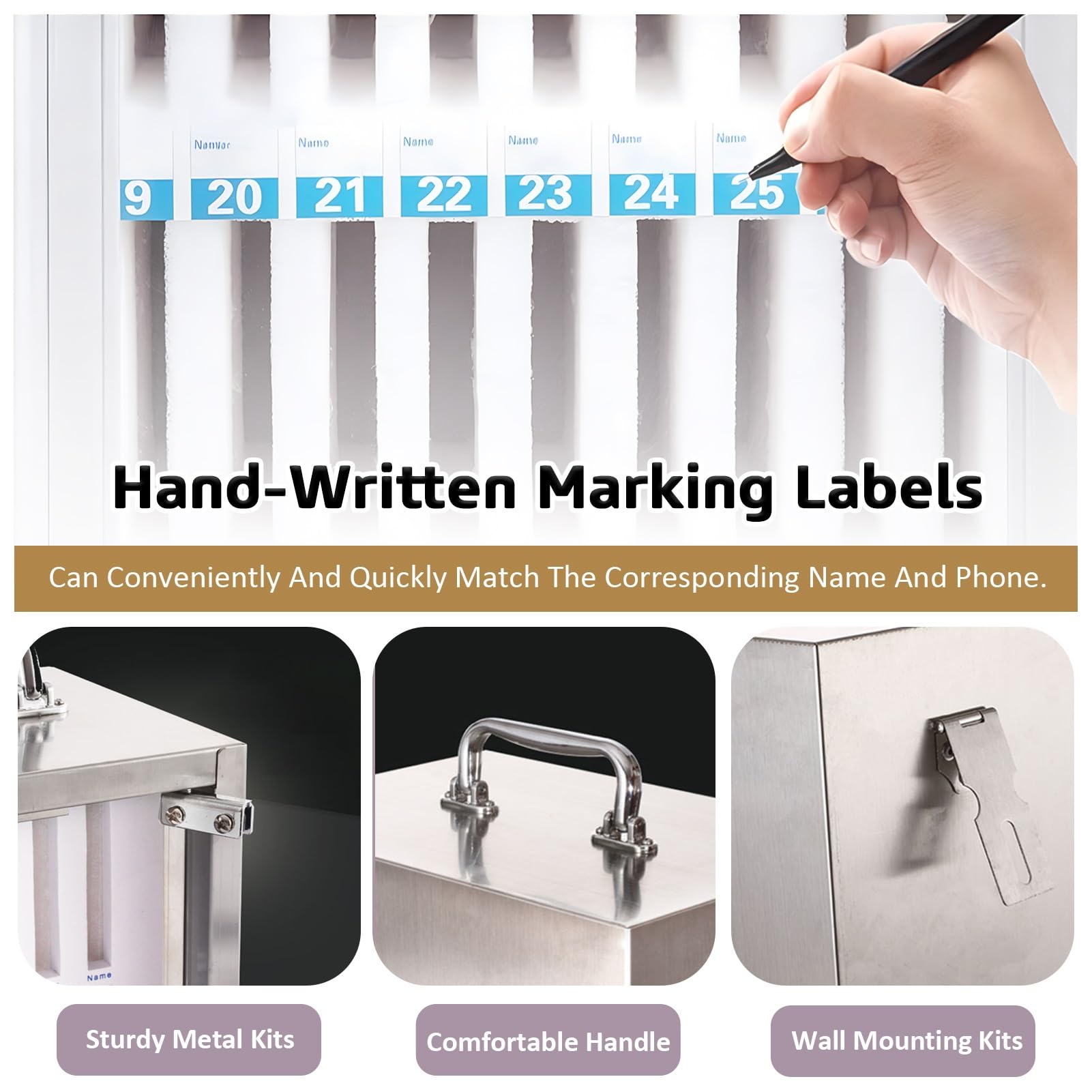 Caja De Seguridad Para Móviles Almacenamiento De Pared 36 Ranuras Metálicas Armario Para Teléfonos Móviles Solución De Almacenamiento Ideal Para El Hogar Y La Oficina Diseño Elee Para Un Fác