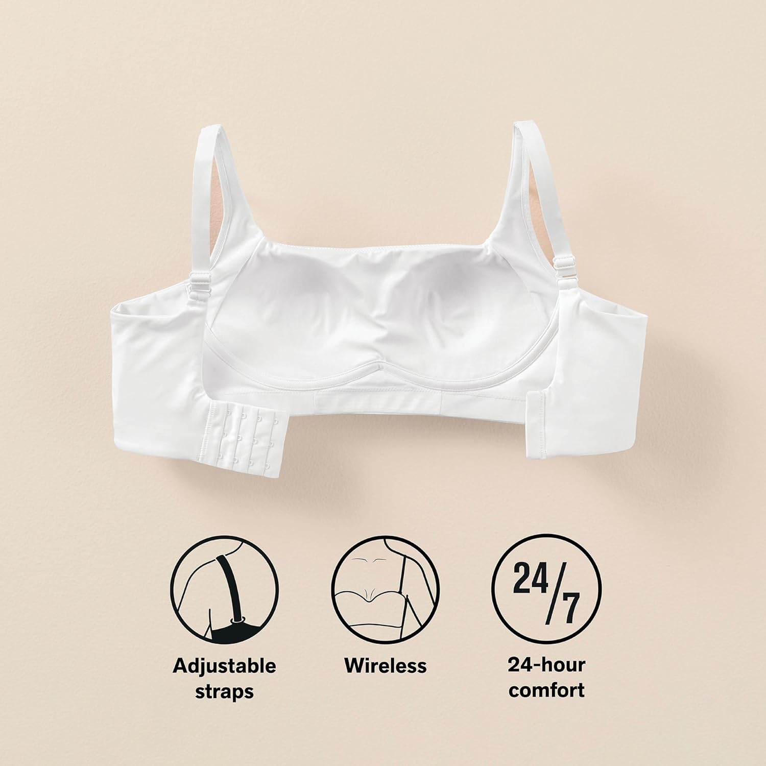 Leonisa Everyday – Wireless Bras for Women, Light Support Bra, Comfortable Back Smoothing Design - Image 4