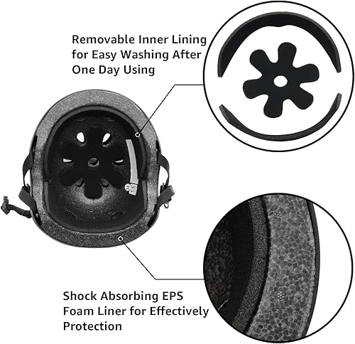 Miniatura 5 de Casco de bicicleta de monopatín con doble certificación para jóvenes, bicicleta para adultos, patinaje, patinaje en línea, casco de patinaje en línea