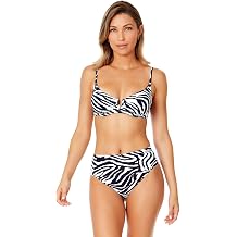 Women's Zebra Shadow V Wire Underwire Bikini Swim Top