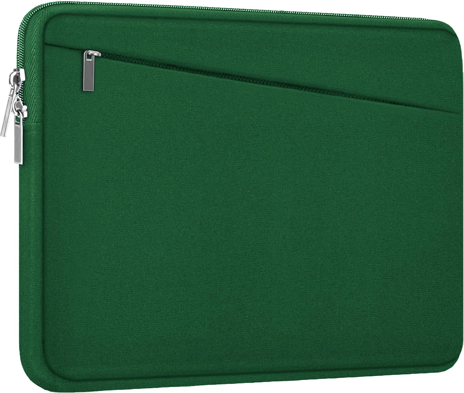 15.6 inch Laptop Sleeve, Durable Carrying Bag Protective Case Briefcase Handbag with Front Pocket, Slim Computer Cover for 15-16 Inch HP, Dell, Lenovo, Asus, Notebook, Dark Green