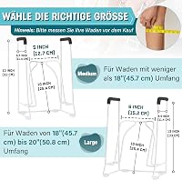 Încălțător de pantofi Generisch pentru ciorapi compresivi, pentru gambe groase sub 45 cm, alb 2