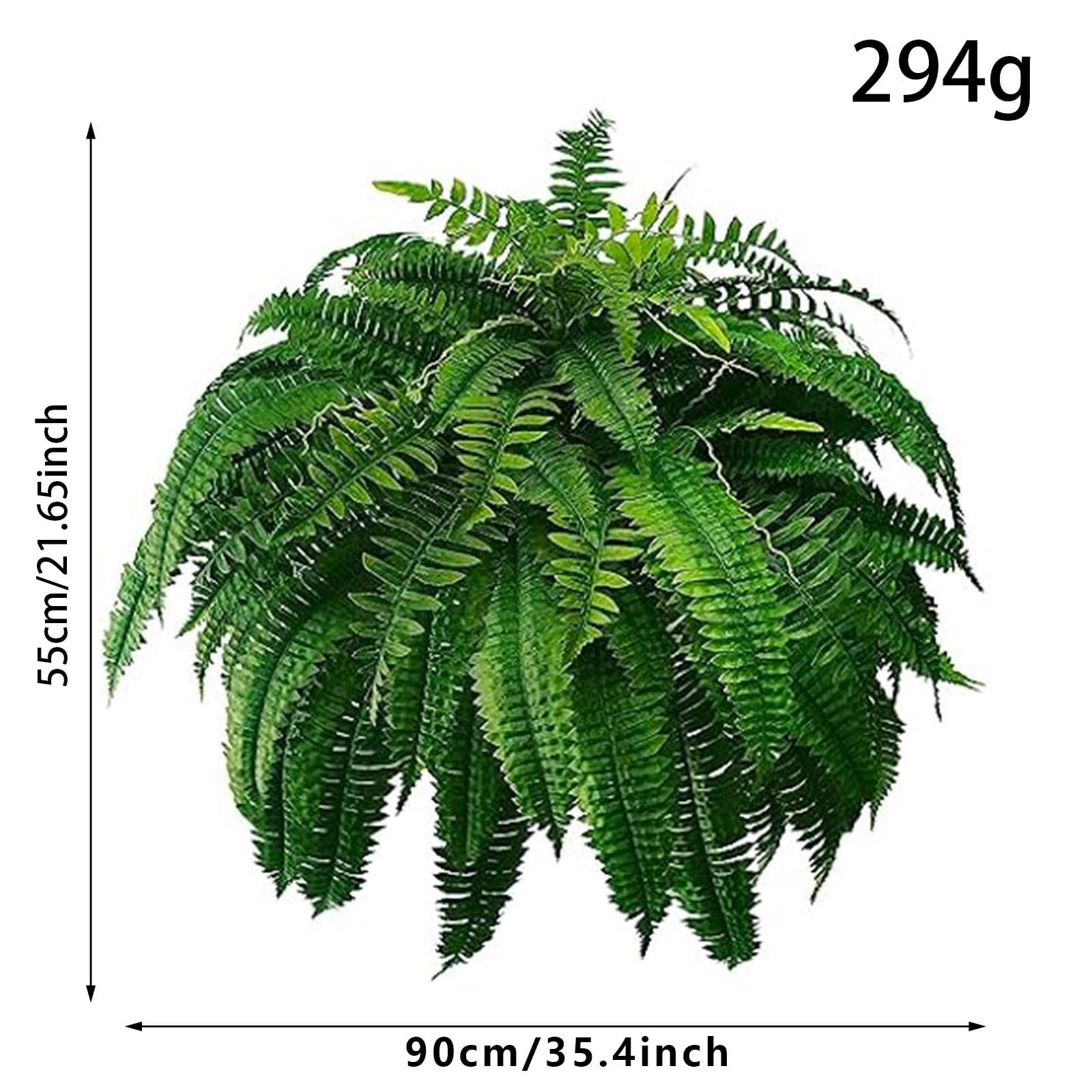 Generisch Lebensechter 88 Zweige 2025 Große Kunstpflanze für Pflanzgefäße Draußen Drinnen Dekoration 3Stücke (Green, 55x15x7cm)