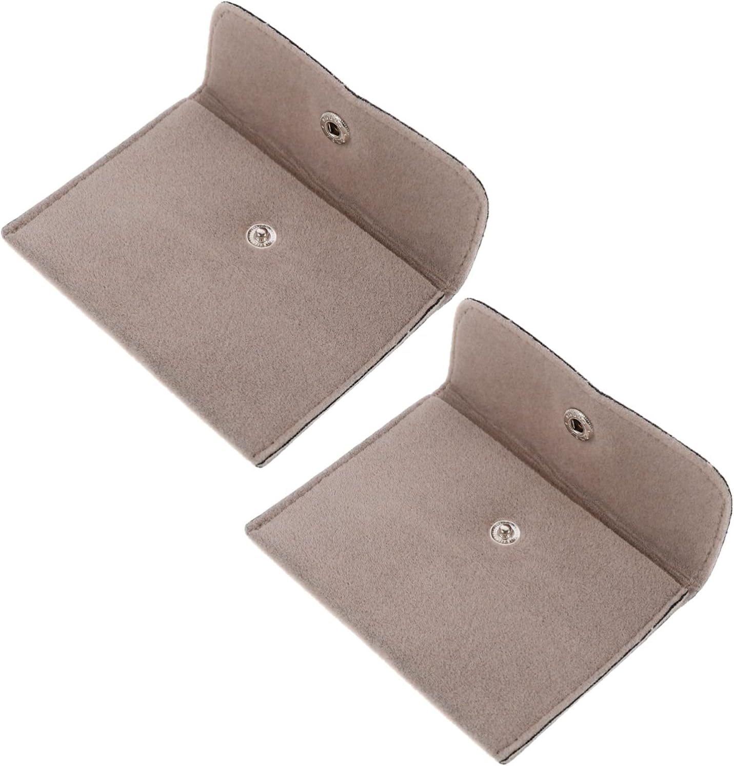 2pcs Jewelry Storage Bags with Snap Closure Cloth Pouches