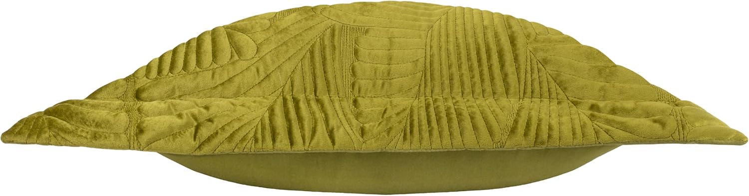 Paoletti Palmeria Velvet Quilted Throw Pillow Cover (60cm x 60cm) (Moss)