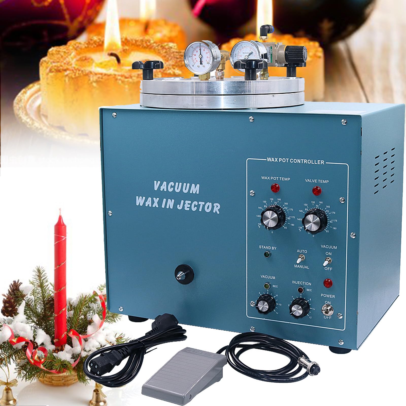 Iniettore Cera sottovuoto 510W, Macchina per colata Cera, creazione Gioielli in Oro e Argento, Strumento per iniezione stampi Cera per sculture intagliate, per Kit creazione Gioielli