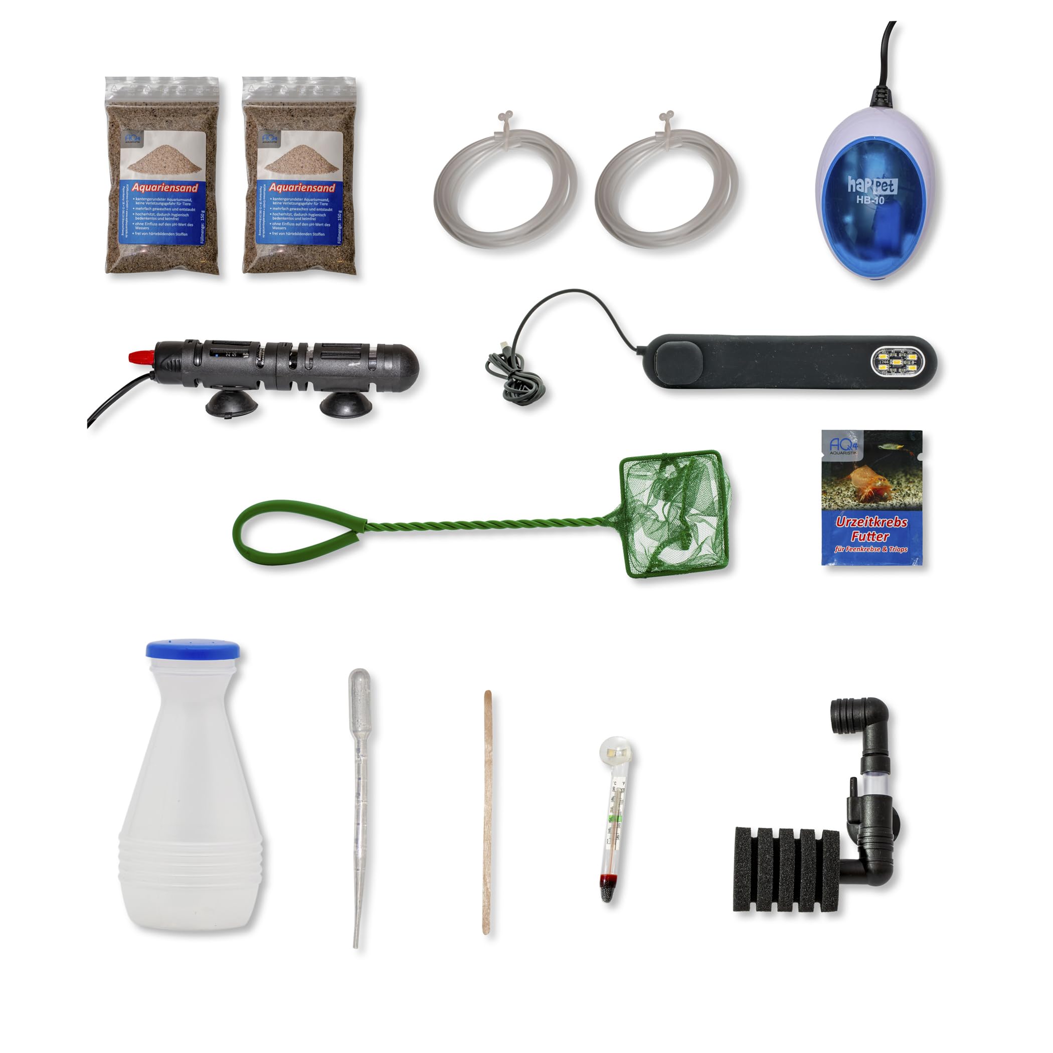 Triops und Feenkrebse Premium Komplettset 6 l, Eier, Filter, LED | Urzeitkrebse-Mix mit Aquarium, Filter, Heizung, Eiern, Futter, Zubehör und Anleitung; Ideal für Einsteiger in die Triopszucht