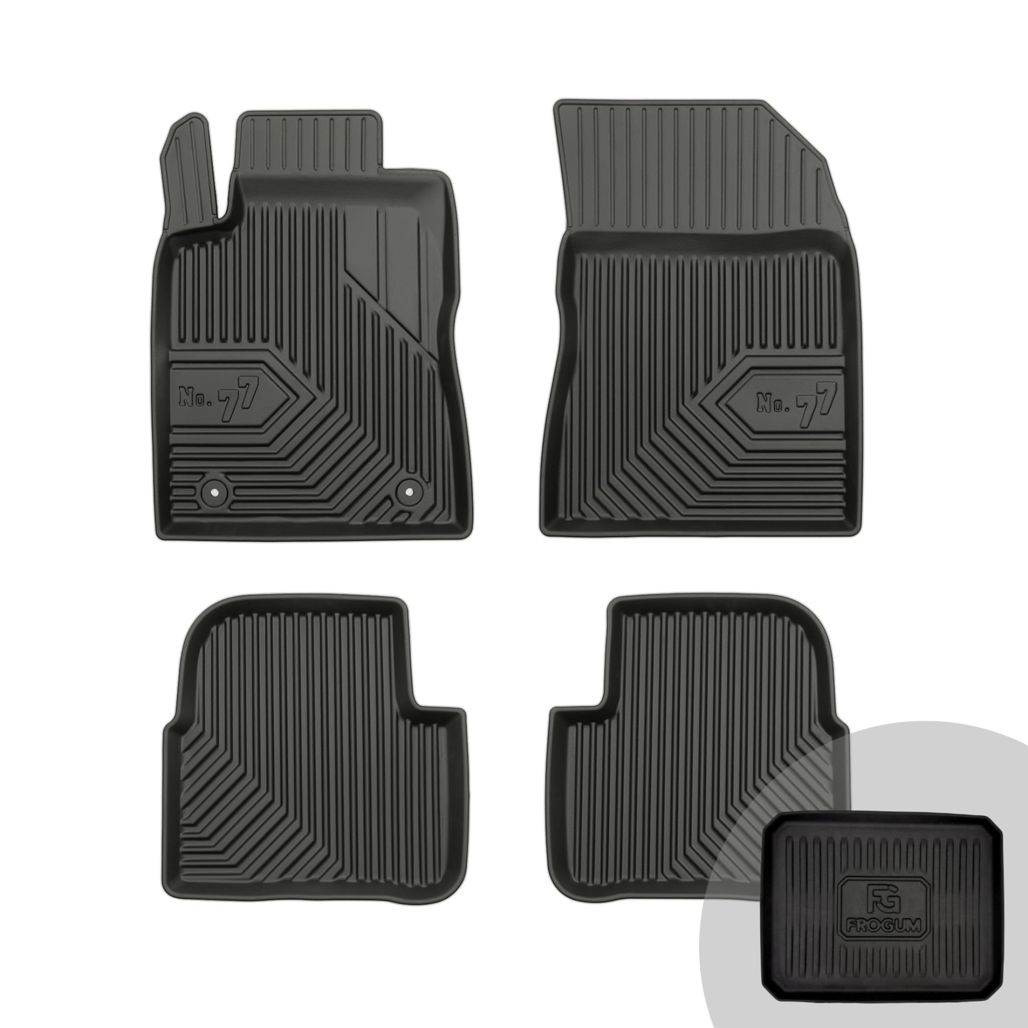 FROGUM No.77 Alfombrillas para Coche Alfombras para Citroën C3 III Desde 2016 | Borde Alto | para Todo el año | Tamaño