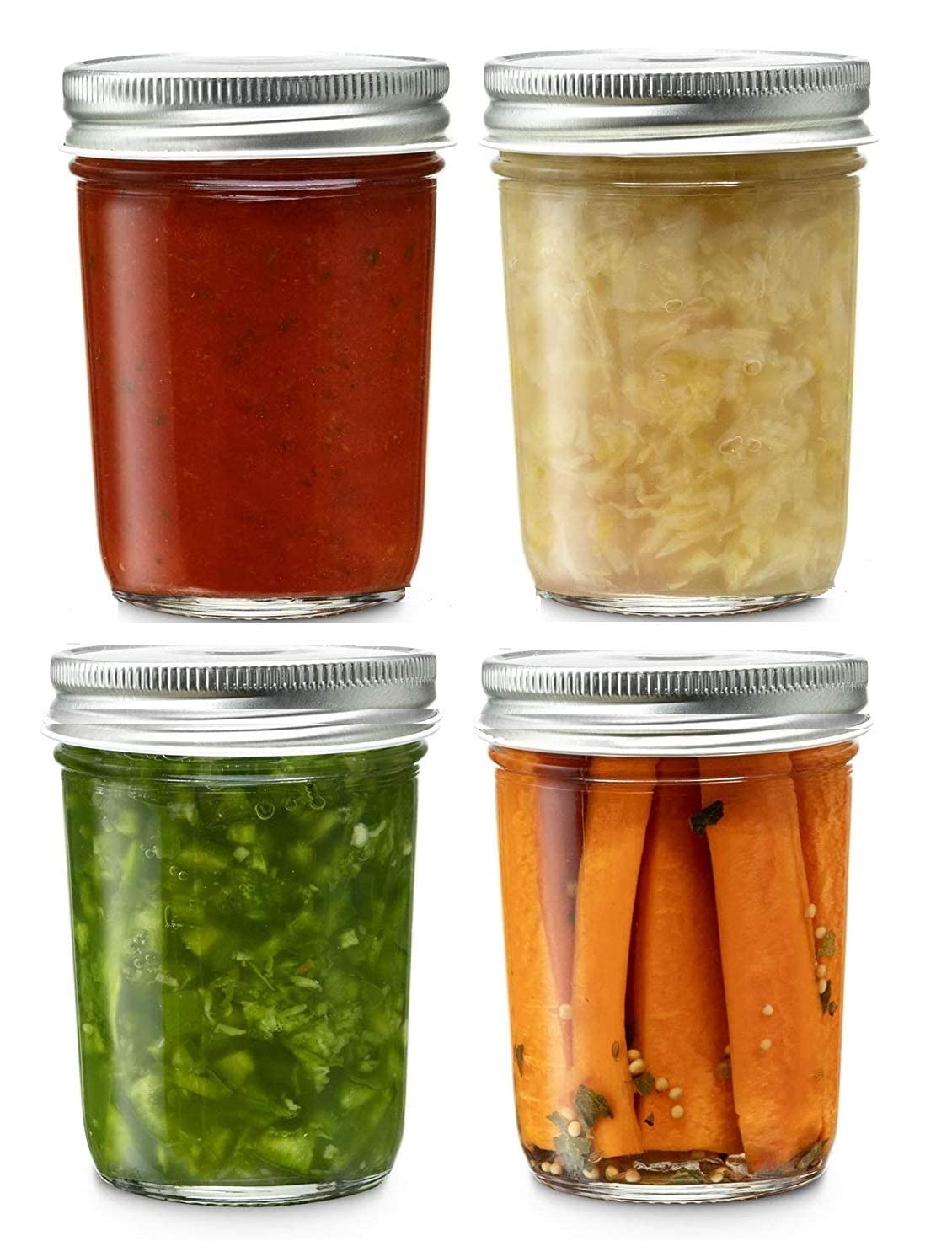 Ash & Roh® - Clear Glass Jar And Container With Air Tight Lid Storage of Spices and Dry Fruit (500 ML PINEAPPLE JAR, 4)