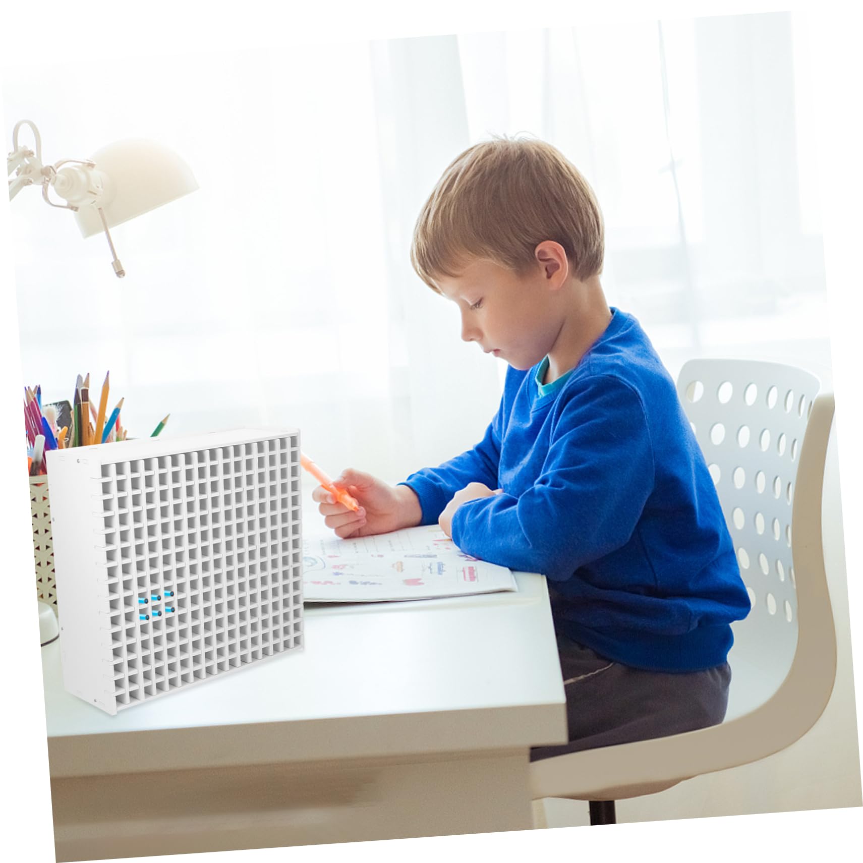 Portapenne Trasparente Bianco 240 Slot Organizer da Scrivania Abs | Portapenne Simpatico, Portapenne da Scrivania Simpatico, Accessori per Studiare, Portapastelli, Back To School Party