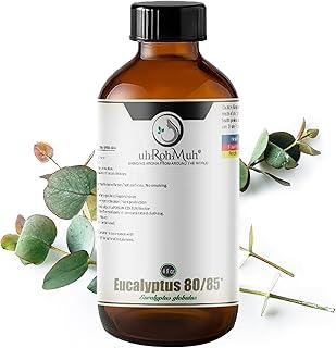 uh*Roh*Muh Eucalyptus Globulus 80/82 Essential Oil - 100% Natural Essential Oil - Premium Quality Home Essential Diffuser Oil for Aromatherapy and Skin Care - Sourced from India 4oz